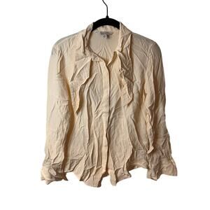 & Other Stories Cream Tie Neck Long Sleeve Blouse Sz 2